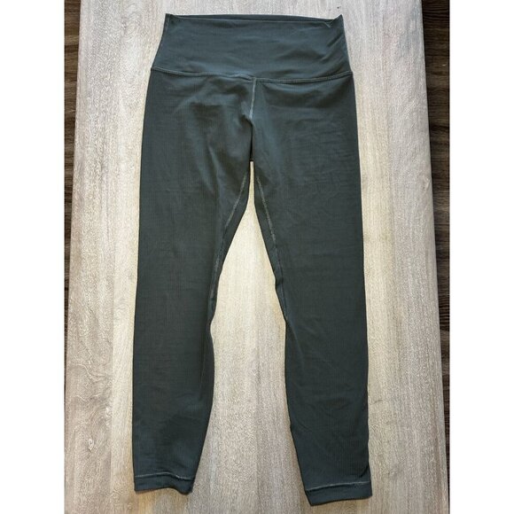 Lululemon Ribbed Align High Rise Pant 25" in Army Green Size 8 - Picture 2 of 6